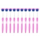 thumbnail image 1 of 10 piezas de raspador de lengua de silicona ergonómico de mango largo, cepillo limpiador de lengua, herramienta de limpieza de higiene bucal, color rosa, 1 of 14