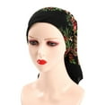 thumbnail image 3 of vbnergoie Women Lady Flowers Printing Scarf Vintage Bandanas Hair Scarfs For Islam Women Folk-Custom Scarf Neckerchief Wrap Shawl Travel Neck Wrap Oblong Silk Scarf Cotton Scarf for, 3 of 5