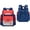 Red, variant on Lightweight Backpack Front Flap Pocket Multi Compartment Adjustable Straps Back To School Casual Bookbag