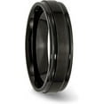 thumbnail image 5 of Chisel Stainless Steel 6.2mm Black IP-plated Brushed Center with Polished Edges Band - Ring Size 10.0, 5 of 8