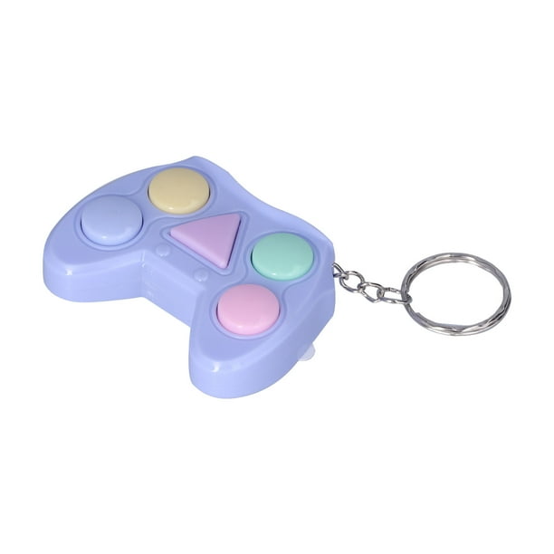 Mini llavero de consola de juegos portátil, llavero antiestrés para niños y adultos, azul
