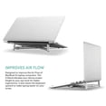 thumbnail image 3 of Support d'Ordinateur Portable de Bureau Ergonomique Pliable en Aluminium Réglable pour le Refroidissement d'Ordinateur Portable, 3 of 8