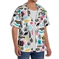 thumbnail image 2 of Daiia Dinosaur Men's Linen Shirts Short Sleeve Casual Shirts Button Down Shirt for Men Beach Summer Wedding Shirt-Large, 2 of 6