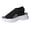 Black, variant on Rokment Womens Athletic Platform Wedge Walking Sandals Comfortable Stretchy Knit Peep Toe Chunky Heels Slip on Tennis Workout Nursing Driving Summer Shoes Height Increasing Sneakers Black Size 6.5