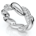 thumbnail image 4 of Pompeii Women's Stackable Diamond Rope Anniversary Ring 14k Gold or Platinum Lab Grown, 4 of 6