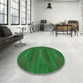 thumbnail image 4 of Ahgly Company Machine Washable Indoor Square Transitional Deep Emerald Green Area Rugs, 5' Square, 4 of 7