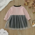thumbnail image 4 of Sngxgn Girls Dresses Short Sleeve Solid Color Casual A-Line Pleated Dress(Pink,110), 4 of 5