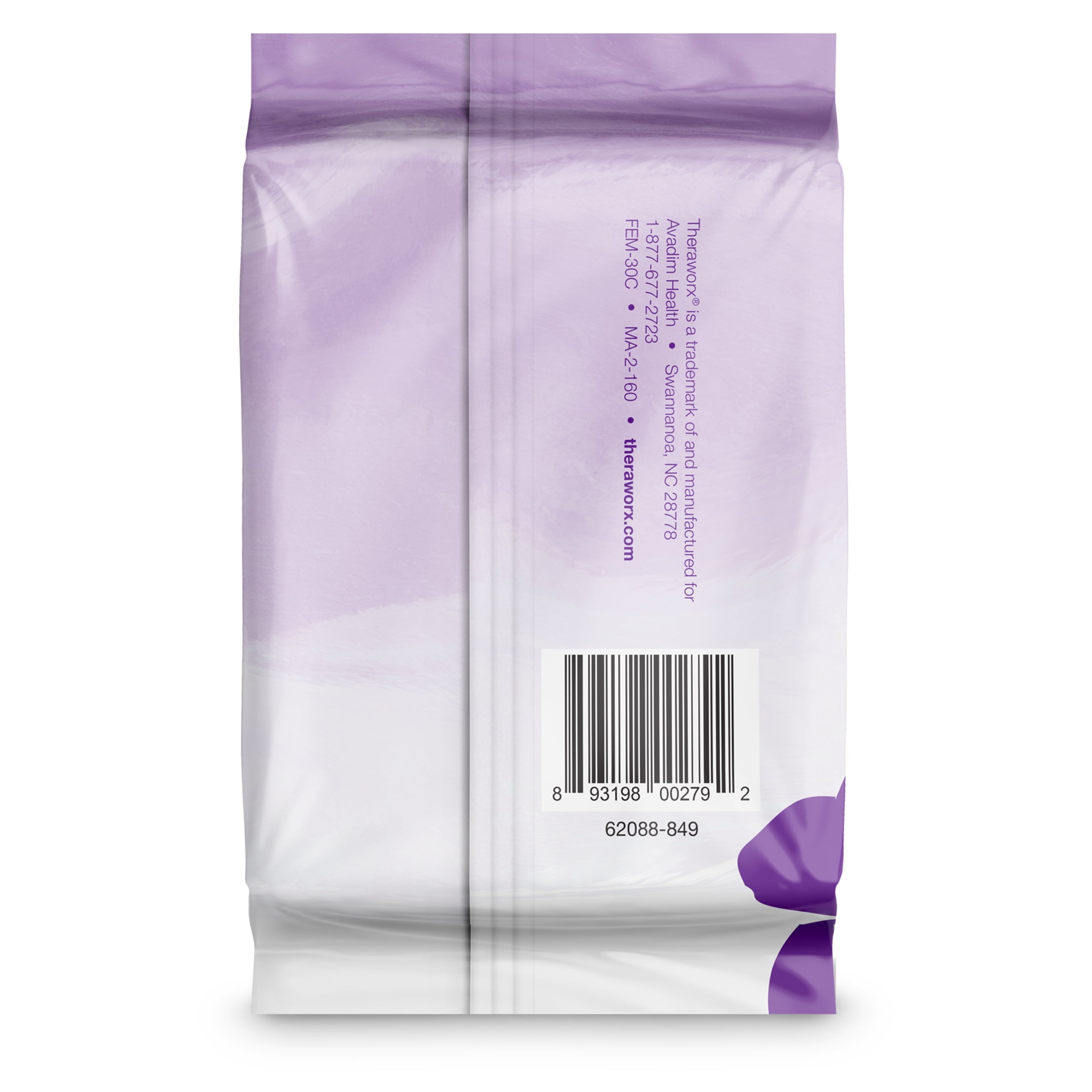 (2 pack) Theraworx Harmony Gentle Daily Cleansing Wipes, Feminine Care, Fragrance-Free, 30-ct