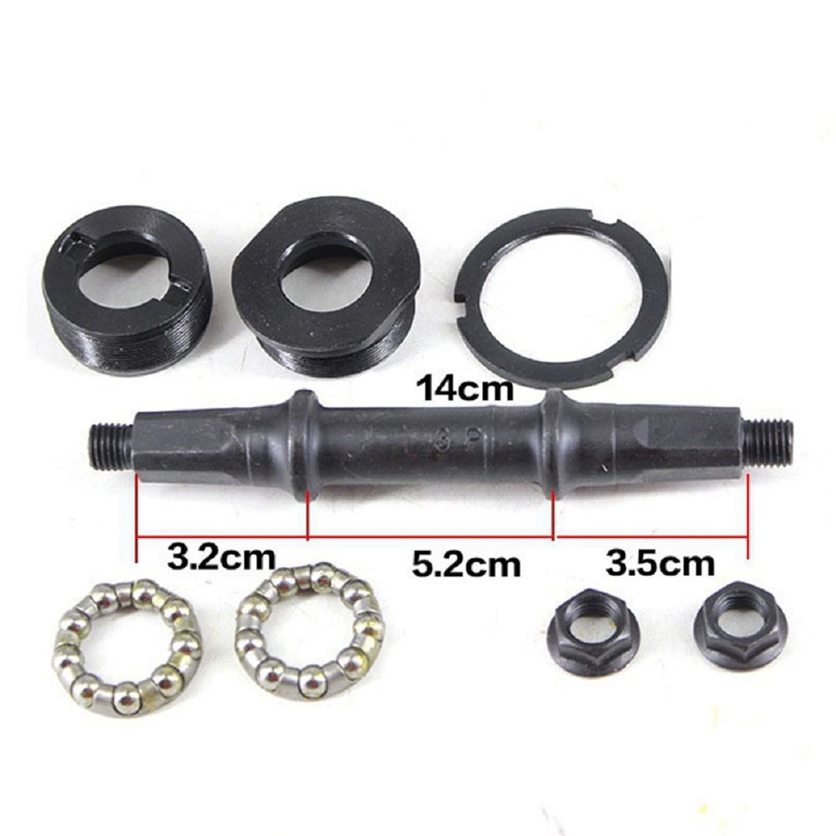S SENQI Bike Bottom Brackets Set Steel Bicycle Shaft Axie Bottom
