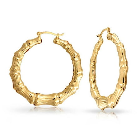 Bling Jewelry Bamboo Gold Filled Hoop Earrings 2 25 Bling Jewelry Bamboo Gold Filled Hoop Earrings 2 25in