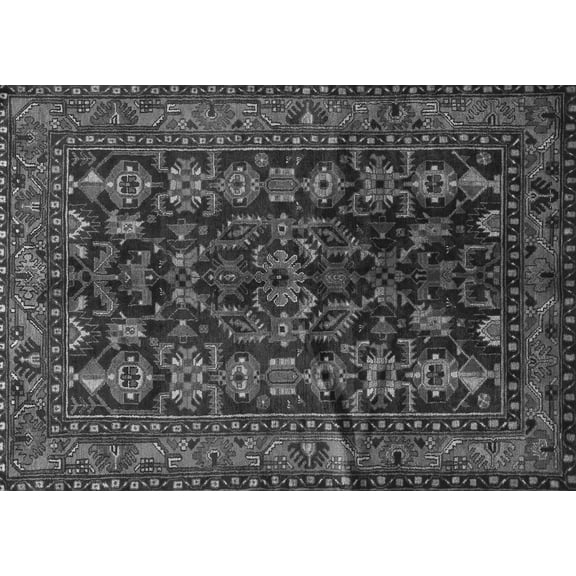 Ahgly Company Indoor Rectangle Persian Gray Traditional Area Rugs, 5' x 7'
