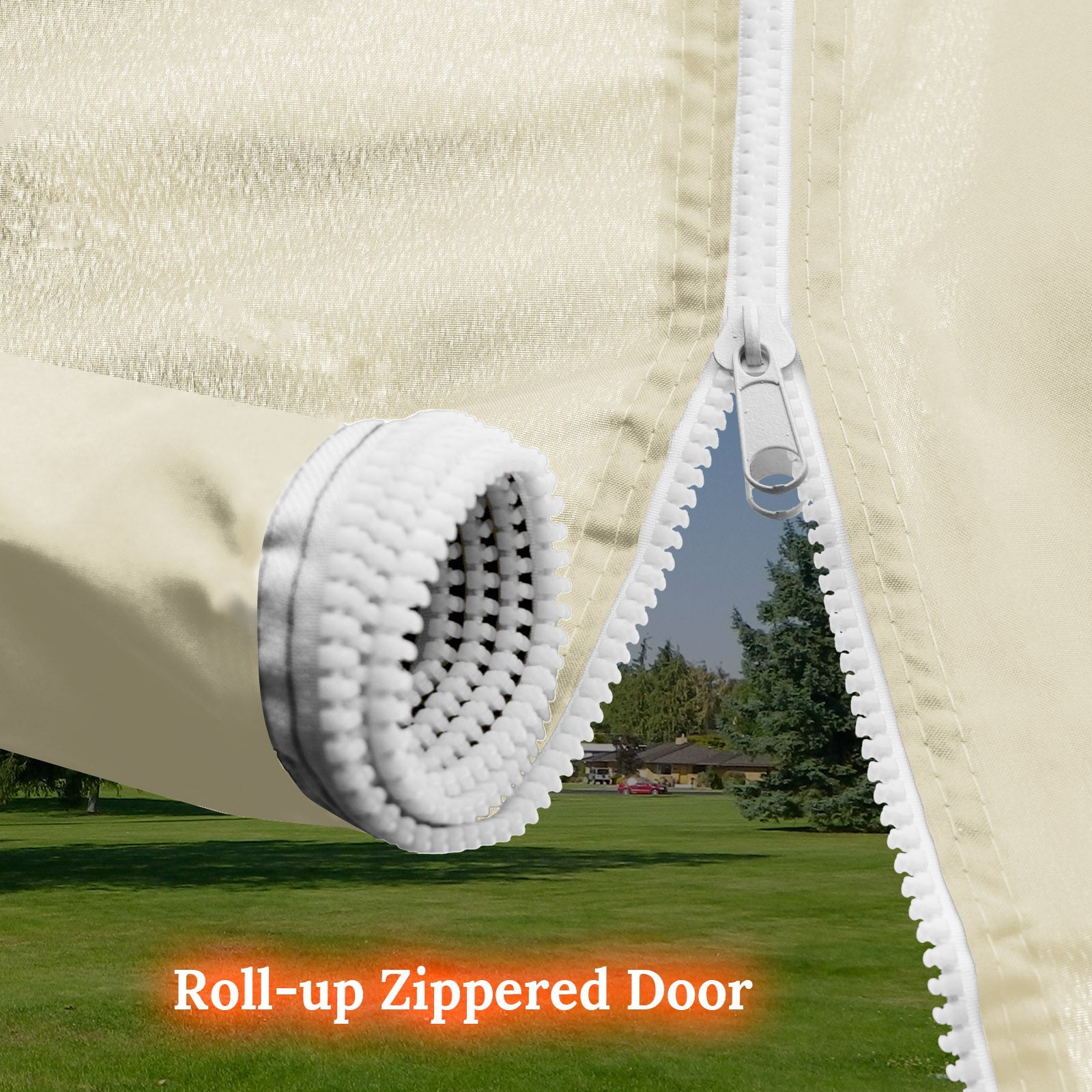 SUNNYOUTDOOR 10'x10' Full Zippered Walls for Easy Pop Up Canopy Tent, Enclosure Sidewall Kit with Roller Up Mesh Window and Door, 4 Walls ONLY, Frame not Included, Burgundy