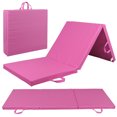 thumbnail image 5 of 6' x 2' Tri-Fold Portable Folding Exercise Gym Mat Extra Thick Foam Gymnastics Mat Aerobics Yoga Martial Arts Stretching Core Workouts With Carrying Handle,Pink, 5 of 14