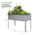 thumbnail image 6 of 4x2x2.7ft Galvanized Raised Garden Bed with Legs Planter Box Outdoor for Vegetables Flowers Herbs Fruits, 6 of 6