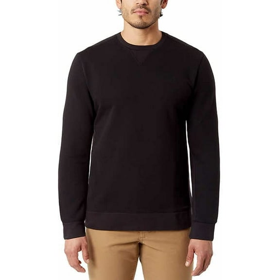 GH Bass Mountain Men's Pullover Crew Neck Sweatshirt 1624864 (Black, Medium)