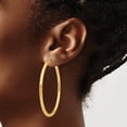 thumbnail image 3 of Primal Gold 14 Karat Yellow Gold Polished Endless Tube Hoop Earrings, 3 of 4