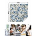 thumbnail image 4 of Vintage Blue Flower Cloth Napkins Set of 8 Reusable Dinner Napkins, Farmhouse Botanical Floral Retro Cocktail Napkin Washable Table Napkins for Wedding/Holiday Party/Baby Shower 20"x20", 4 of 7