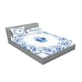 thumbnail image 2 of Ambesonne Mandala Fitted Sheet & Pillow Sham Set, Persian Nostalgic Flora, Full, Blue White, 2 of 2