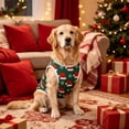 thumbnail image 5 of huayou Christmas Pet Sleeveless Vest, Santa Hat & Snowflake Printed Dog Cat Tank Top, Holiday Warm Clothes for Small Medium Pets, XL Size, 5 of 7
