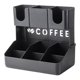 thumbnail image 2 of Organizador de barra de café, estante de almacenamiento, resistente, multifuncional, negro, accesorios para hotel, oficina, fiestas, montaje en pared, con portavasos, 2 of 8