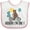 White and Pink, variant on Inktastic 1st Birthday Bear on Bicycle 1 Year Old Boys or Girls Baby Bib