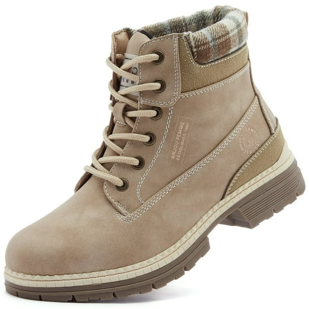 Botas de senderismo ANJOUFEMME Work impermeables para mujer FNW19-BEIGE-G-8.5