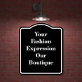 thumbnail image 2 of Your Fashion Expression Our Boutique BLACK Aluminum Composite Sign 15''x18'', 2 of 9