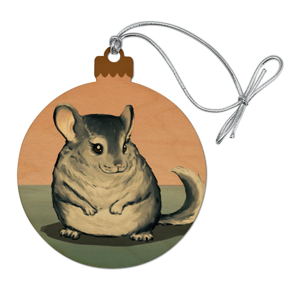 Chinchilla Christmas Ornament 