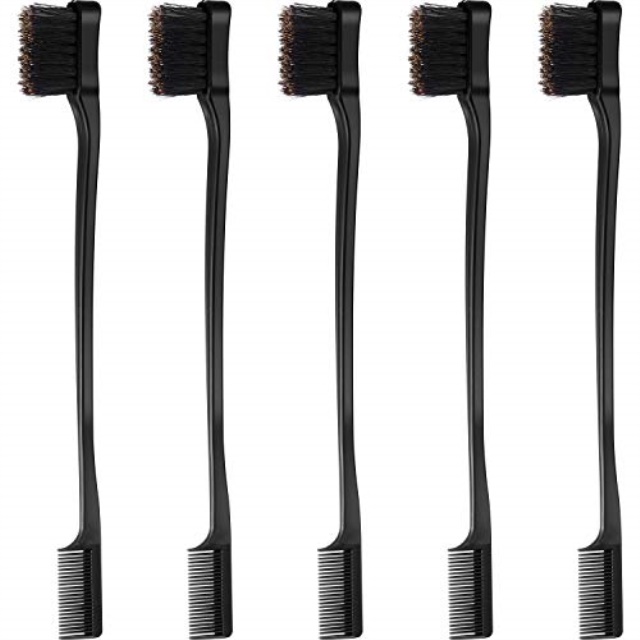 5 pieces hair edge brush double sided control hair brush comb combo
