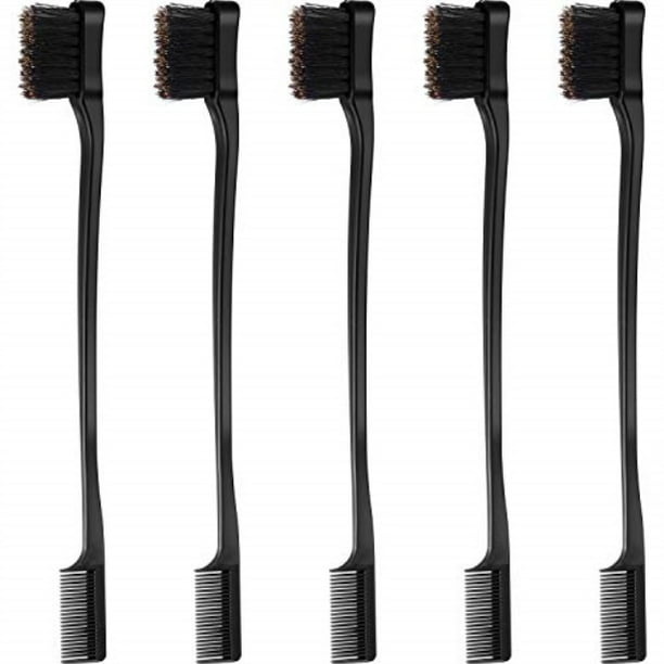 5 pieces hair edge brush double sided control hair brush comb combo