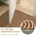thumbnail image 2 of Garvee 8'x10' Modern Abstract Area Rug Rainbow Stripe Carpet, Washable Rugs Simple Style Home Decor Carpet with Non-Slip Backing Low Pile Floor Mat for Living Room Bedroom, Camel, 2 of 7