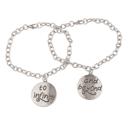 Lux Accessories To Infinity & Beyond Galaxy BFF Best Friends Forever Bracelet Set (2 (Best Friends To Infinity And Beyond)