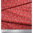 thumbnail image 3 of Soimoi Orange Silk Fabric Notes Musical Instrument Print Fabric by the Yard 42 Inch Wide, 3 of 3