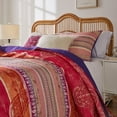 thumbnail image 5 of Greenland Home Fashions  Aurora Vintage Boho Quilt and Pillow Sham Set Pink - Full - Queen, 5 of 5
