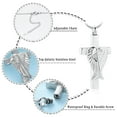 thumbnail image 4 of Constantlife Cross Necklace for Ashes of Loved One Angel Wing Pendent for Ashes and Chain Cremation Jewelry for Ashes Holder, 4 of 7