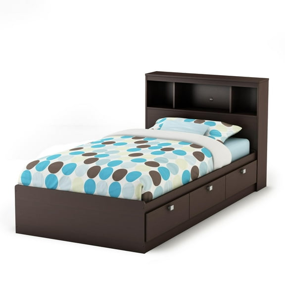 Cakao Twin Mate's Bed & Bookcase Headboard