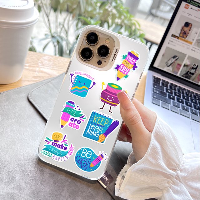 Manténgase a la moda y protegido: carcasa plateada arcoíris de doble capa mate con ilustraciones divertidas para iPhone 15 Pro Max 14 13 12 Pro 11