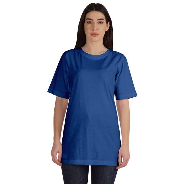 Inkmeso T-Shirt Basique en Coton à Col Rond pour Femmes Coupe Ample Décontractée Long pour Entraînement