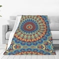 thumbnail image 1 of Fotbe Round Mandala Manta de Franela Acolchonada con Estampado, Súper Suave y Esponjosa, Extra Grande para Sofá, Cama, Uso Todo el Año-40"x30", 1 of 7