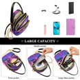 thumbnail image 5 of FORMRS Crossbody Bag for Women Quilted Travel Shoulder Cell Phone Purse with Chain Strap Handbag, Purple Neon Road, 5 of 7