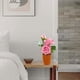 thumbnail image 4 of Flor falsa, rosa de tres cabezas, decoración de flores bonsái, planta artificial, planta de flores de seda en maceta, 4 of 5