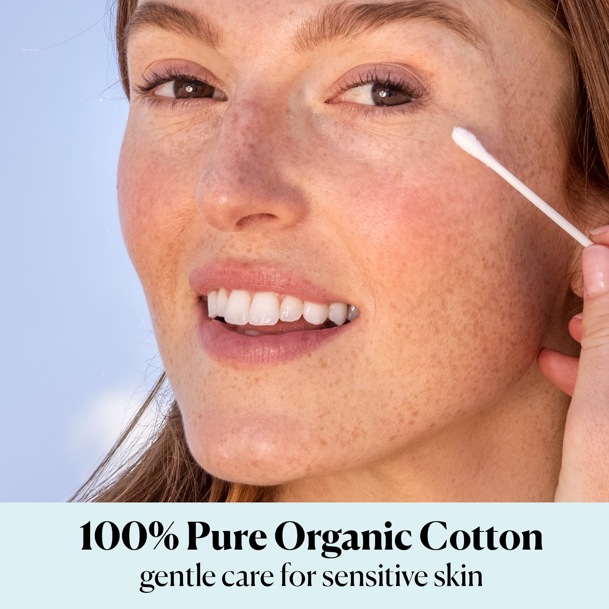 (2 pack) Sky Organics Pure and Organic Cotton Swabs for Sensitive Skin, 375 Count