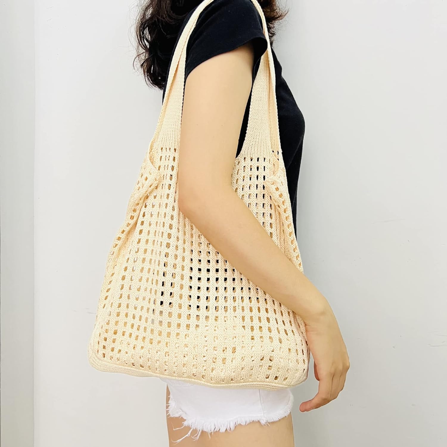 Kukuzhu Y2k Aesthetic Tote Bag Aesthetic Y2k Bag Crochet Tote Bag Aesthetic Tote Bags Aesthetic Y2k Purse