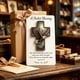 thumbnail image 1 of Tarjeta de bendición de bolsillo con versículo bíblico de Isaías – Recuerdo religioso inspirador para bautismo, confirmación y comunión – Diseño de pájaro acrílico con tarjeta bíblica, 1 of 6