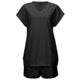 thumbnail image 5 of MuXiKeJi Clothes Lounge Sets for Women Shorts Lightweight Summer Pajamas Set Sleepwear 2 Piece Sets Airport Vacation Outfits, 5 of 9