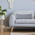 thumbnail image 5 of Elm & Oak Grace 14" x 36" Indigo Blue/White Damask Cotton Adult Decorative Throw Pillow, 5 of 11