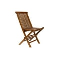 thumbnail image 3 of Nordic Teak Oiled Outdoor Patio Folding Chair - Brown, 3 of 5