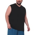 thumbnail image 4 of INSPIRE CHIC Men's Big & Tall V-Neck Solid Sleeveless Comfortable Breathable Casual Tank Top 4XL Black, 4 of 5