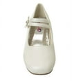 thumbnail image 5 of Josmo Girls Flower Mary Jane Dress Shoes. (Little Kids Big Kids)., Beige Pearl, 11, 5 of 8