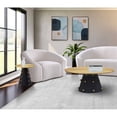 thumbnail image 5 of Meridian Furniture Raven Brushed Gold Top Coffee Table with Matte Black Base, 5 of 5